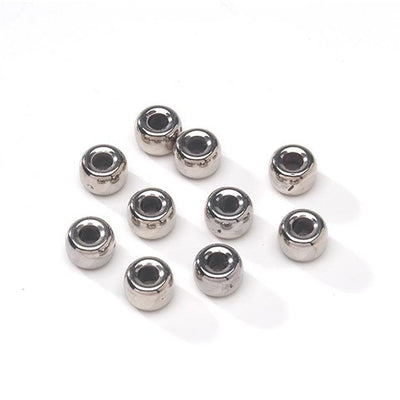 Pony Beads Silver 6 x 9mm 150/pk