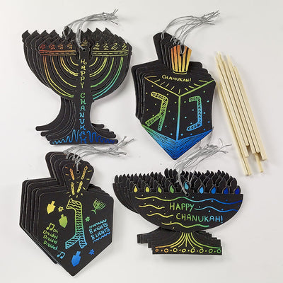 Chanukah Scratch Art Makes 24