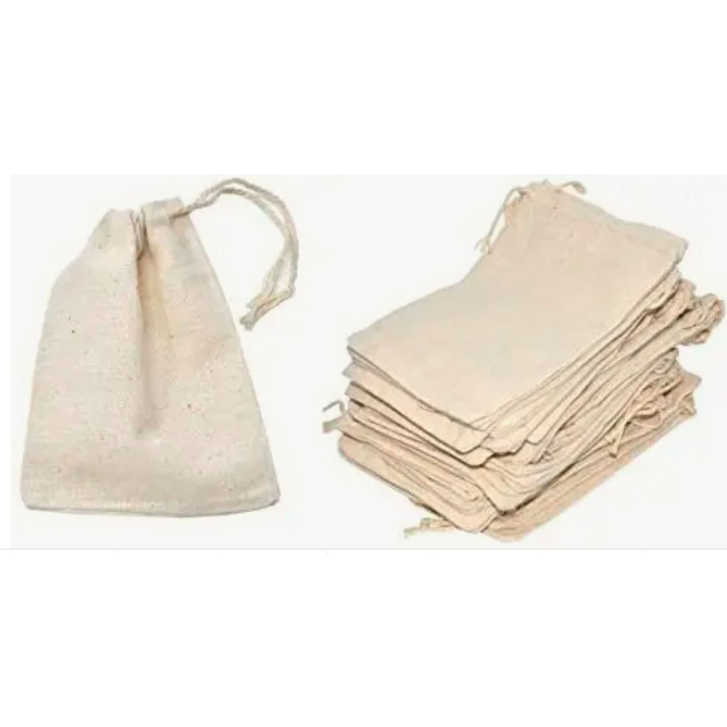 Cotton Drawstring Bags 3" x 4" 100/pk