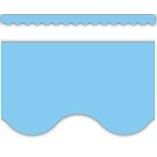 Light Blue Solid Color Scalloped Border Trim 2 3/16'' x 35'' 12/pk