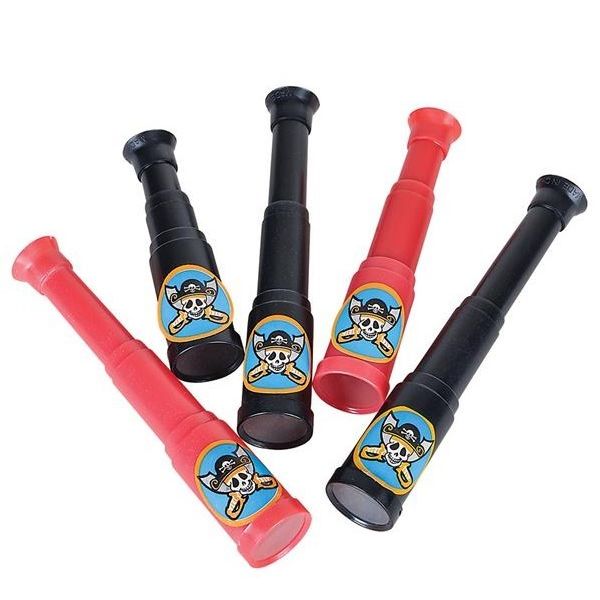 Pirate toy telescope 5" 12/pk