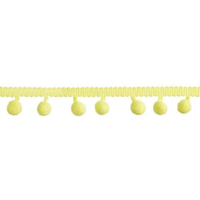 Green Mini Pom Pom Garland: 0.5" x 2 yards