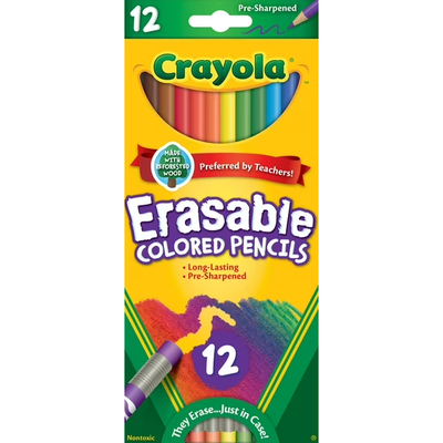Crayola Erasable Colored Pencils 12/pk