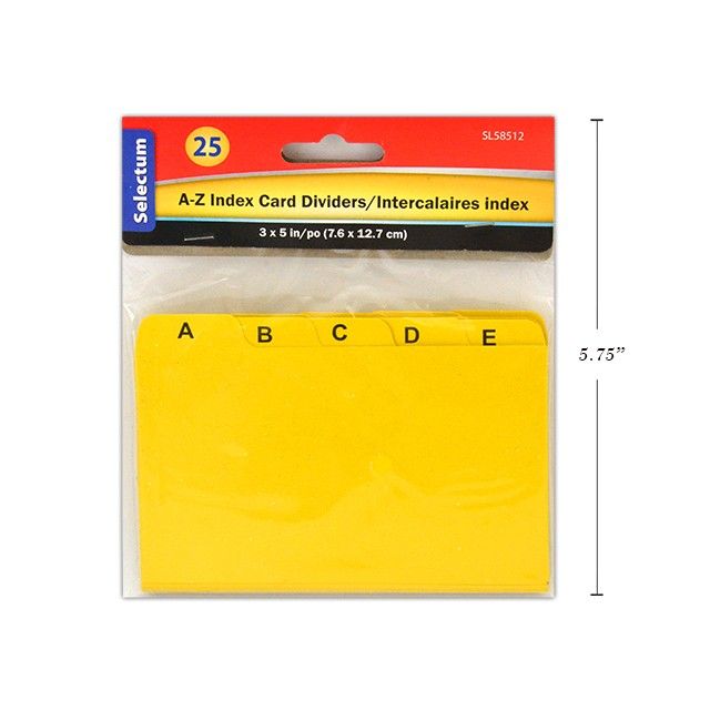 A-z Index Card Dividers 3"x5"