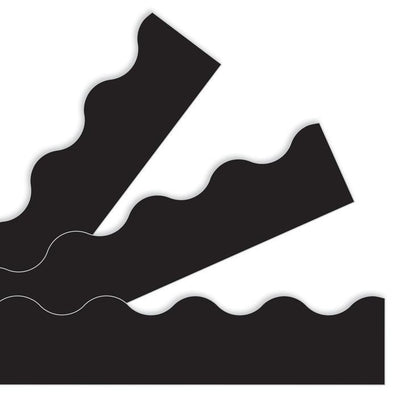 Solid Color Scalloped Borders (Black)