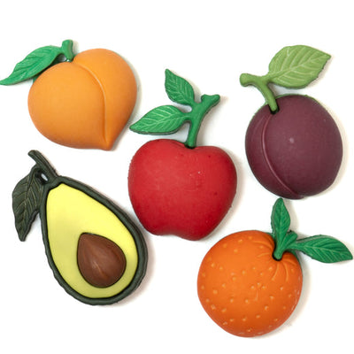 Farm Fresh Fruit Veggies Garden Themed Buttons 6/pk
