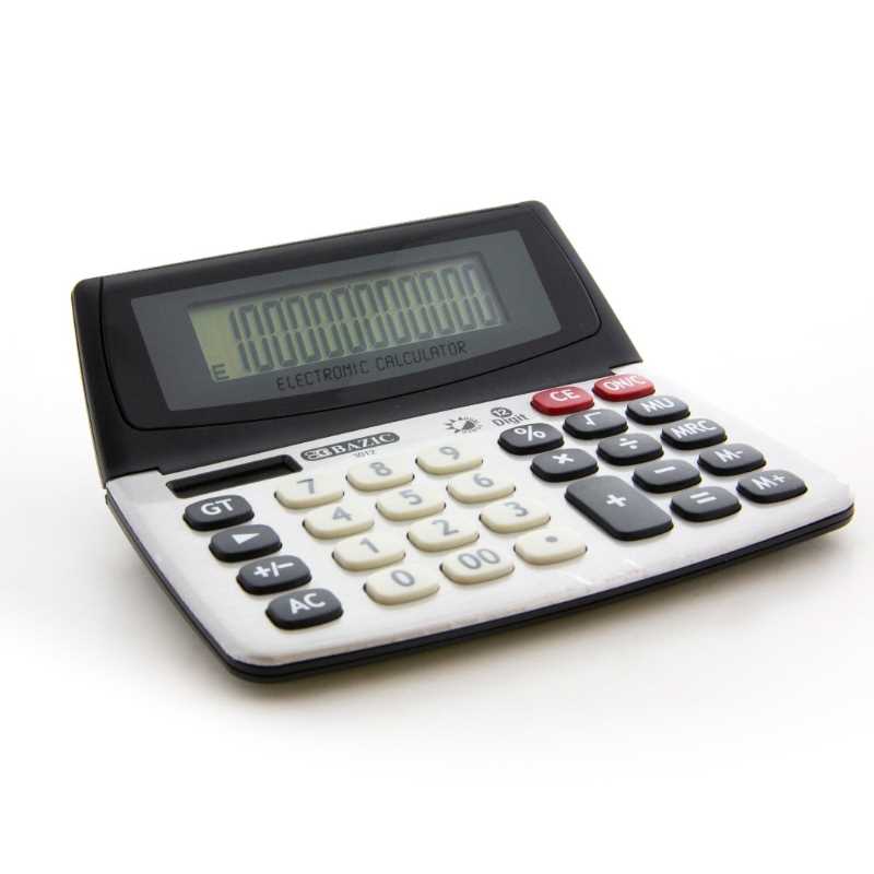 Dual Power Desktop Calculator 12-Digit  w/ Adjustable Display