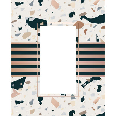 notebook covers - black and rose gold horizontal stripes 8.5" x 11" 12/pk