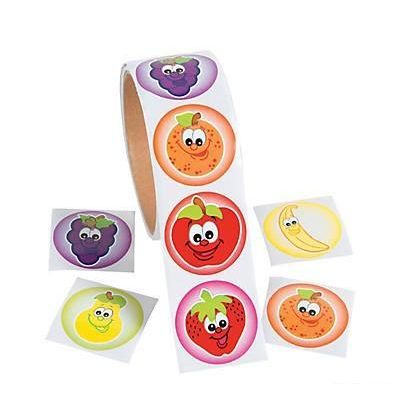 Fruit Stickers On A Roll 1 1/2" 100/pk