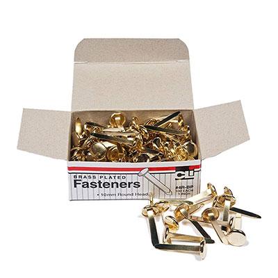 Fasteners Brass Plated (1", 100 Pack)