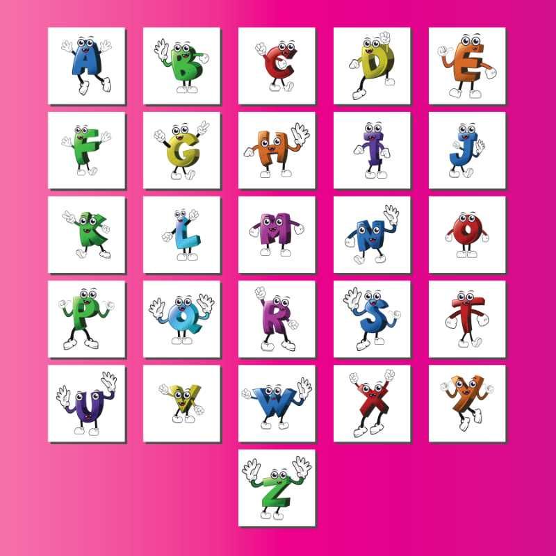 abc cards poster character 24 x 24.