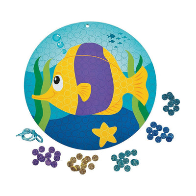 Fish Glitter Mosaic Foam Craft Kit, 8" 12/pk