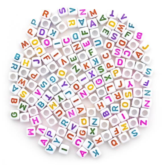 Alphabet Beads Assorted 6mm 160/Pk