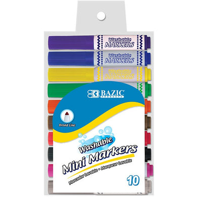 8 Color Broad Line Mini Washable Markers