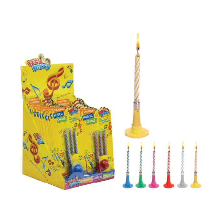 Chanukah Musical Candle 3/pk