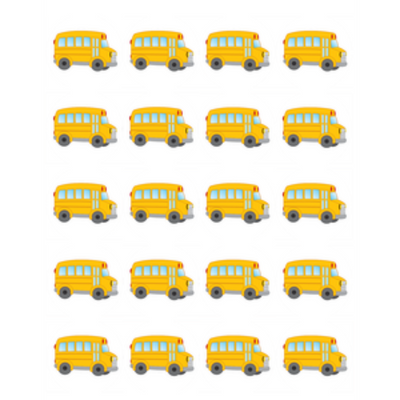 School Bus Stickers 1" 120/pk