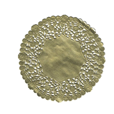 Round Paper Lace Doilies (Gold, 4" 100 Pack)