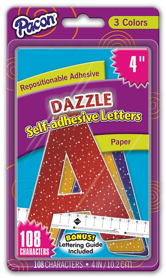 Self Adhesive 4" Dazzling Letters  (discontinued)