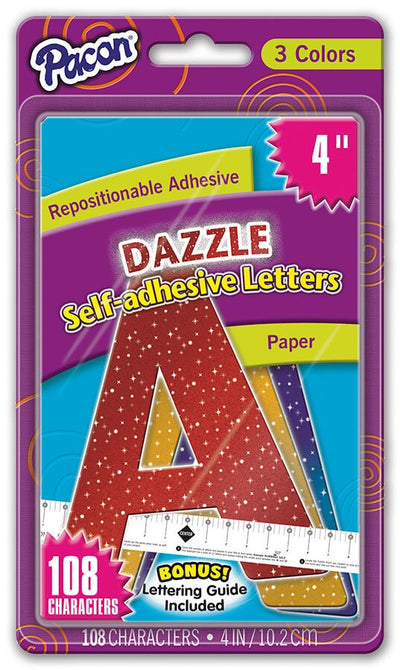 Self Adhesive 4" Dazzling Letters  (discontinued)