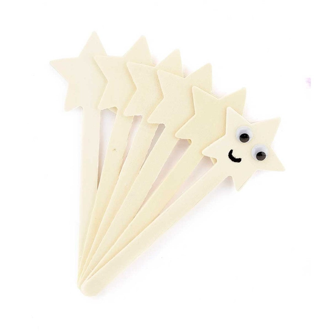 Wood Die Cut Craft Sticks (Heart, 6/pk) (Closeout)