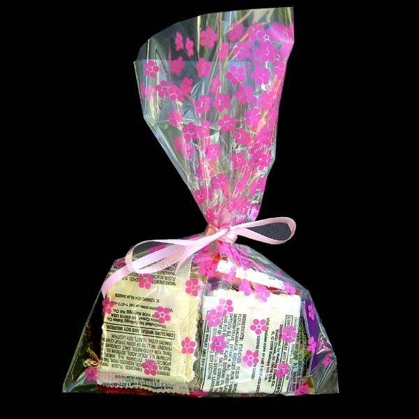 6X9" printed cello bag-100/pk, BLOSSOM-PINK