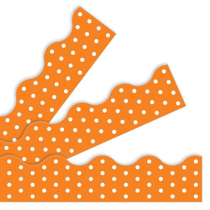 Orange Polka Dots Trimmers 2 1/4in x 39ft 12/pk