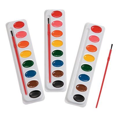 8-Color Watercolor Refill Trays