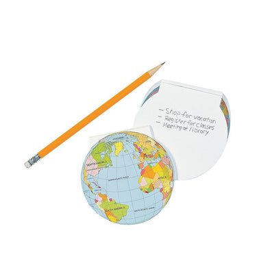 Globe Notepads  4" - 24 Pc.