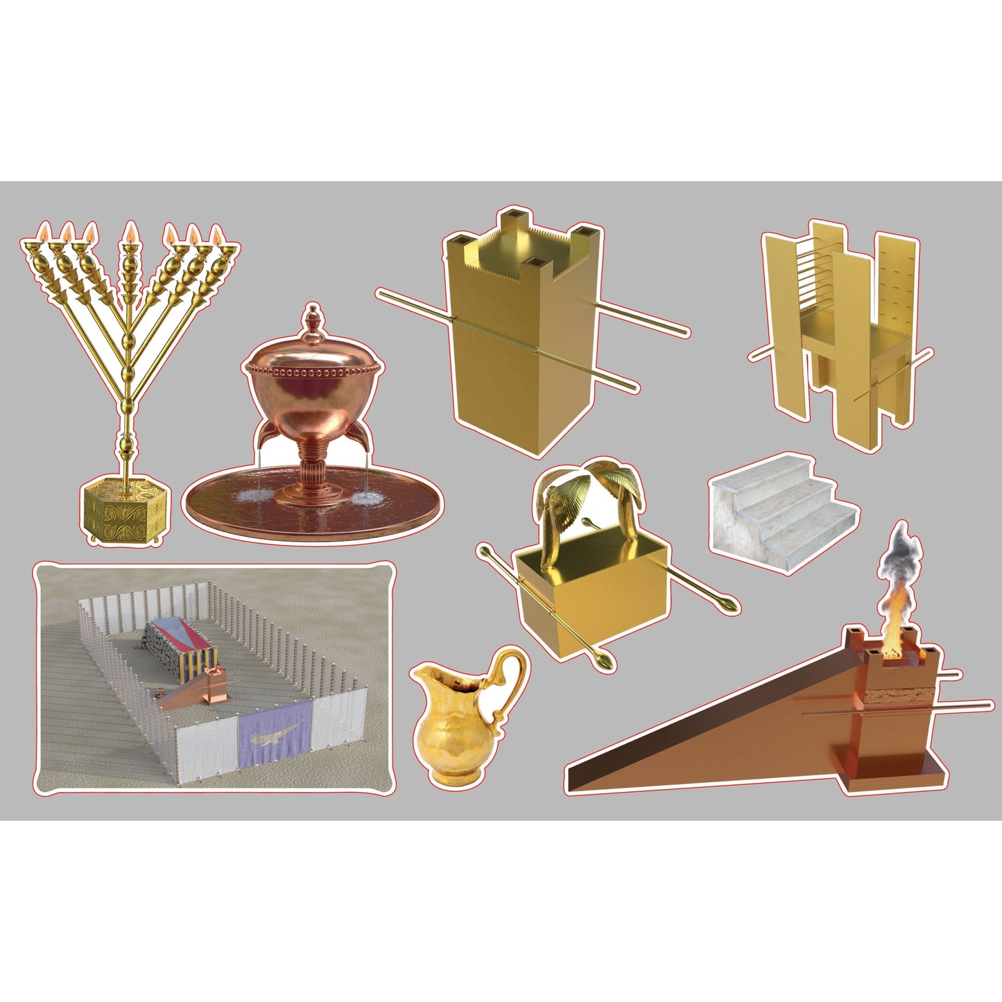 Mishkan Keilim Die Cut Centerpieces 17.5"  8 pieces