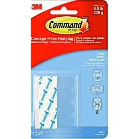 Clear poster strips small 12/pk