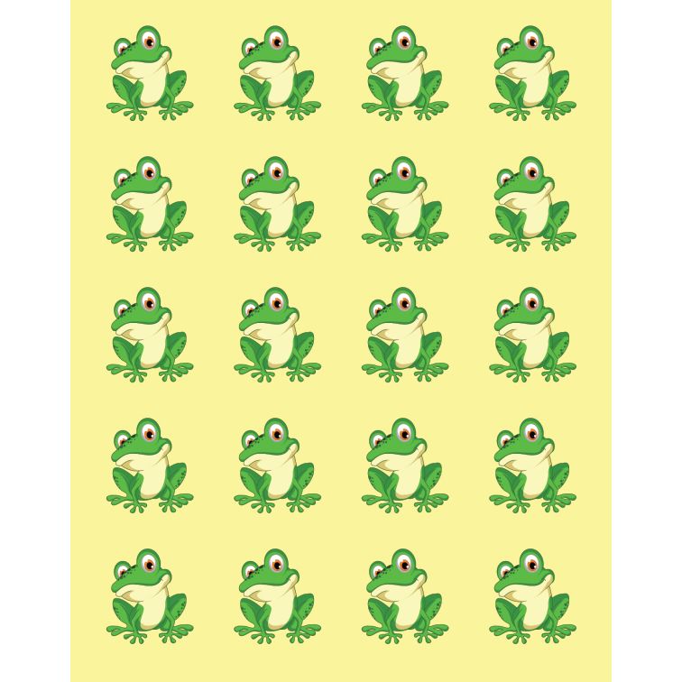 Frog Stickers 1" 6/sheets