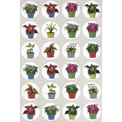 Flower Plant Stickers 1" (10 Sheets)