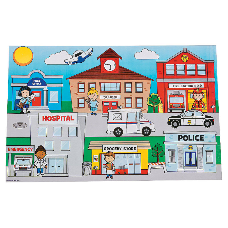 Paper Giant Community Helpers Sticker Scenes 12 sets 17" x 11"