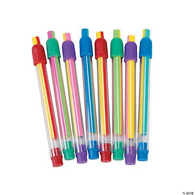 Striped Eraser Sticks - 12 Pc.
