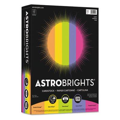 8..5" x 11" Neon Color Cardstock paper Assortment 65lb 250/pk