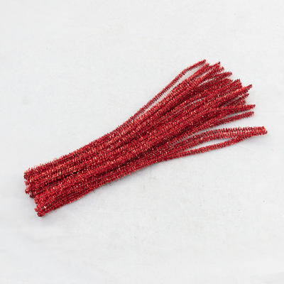 Tinsel Stems 6mm Red 25/pk