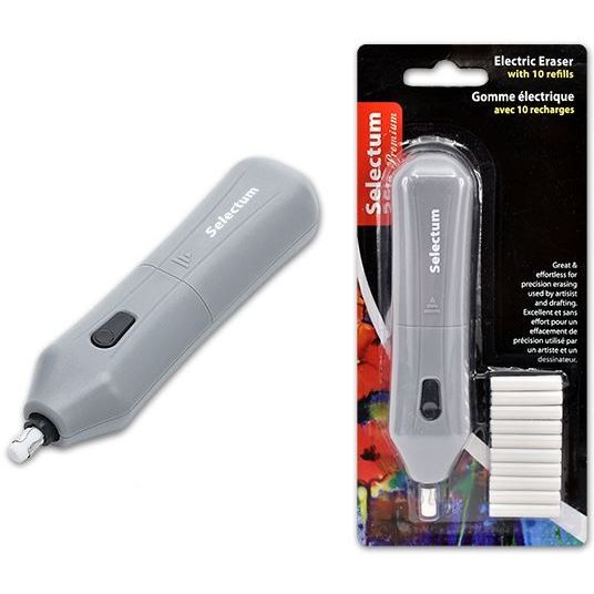 Electric b/o Eraser, With 10 Refills (Batteries Not Included)