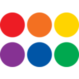Spot On Dry Erase Writing Spots Colorful Circles 4" 12/pk