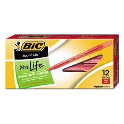 Round Stic Medium Ballpoint Pen 12/pk (Black)