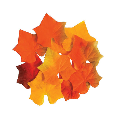 Large Polyester Fall Leaves Assortment  4" x 6"  100 pcs/pk