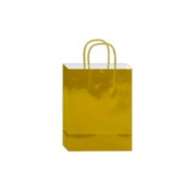 Glossy Gift Bag Gold 8.8x5.5x3.5"
