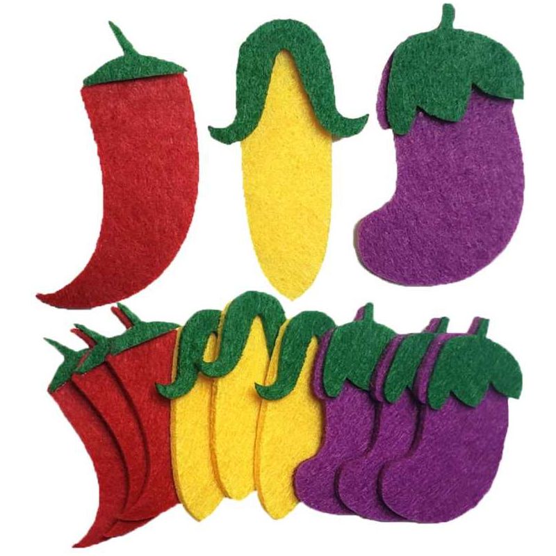 Fruit felt shape 5/pcs