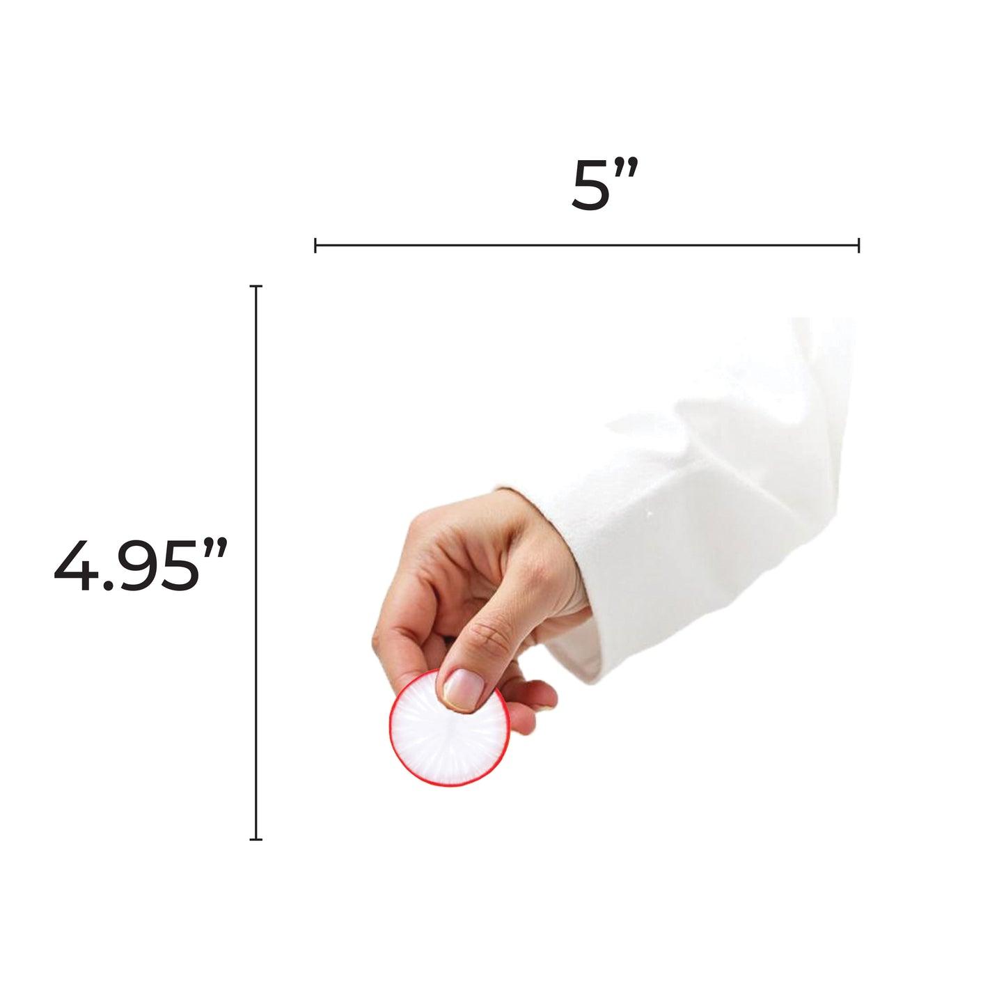 Chopped Raddish Cutout5-inch 20/pk