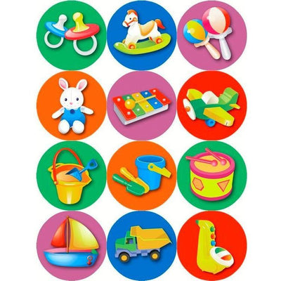 Baby Toy Stickers 1.25" (10 Sheet)