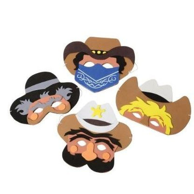 Cowboy Foam Masks 12/pcs. (Discontinued)