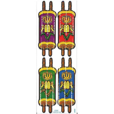 Stickers Colored Torah 4 on a Sheet (25 Sheets)