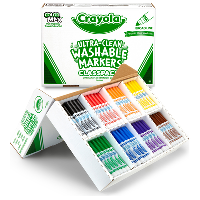 Washable Broad Line Marker Classpack 200/pk. 8 colors