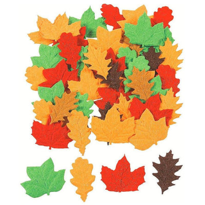 Fall Leaves Self Adhesive Shapes 2" 48/pk
