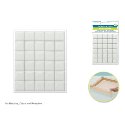 Adhesive Craft Sticky Tack Squares-1.5cm x 1.5cm 30ct
