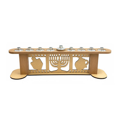 Stanup Menorah 12" Crafts unassembled 15 piece set 1/set